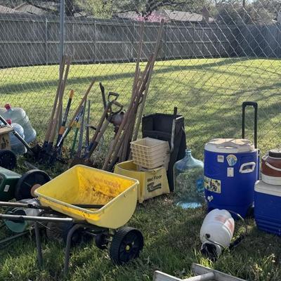 Yard tools, coolers