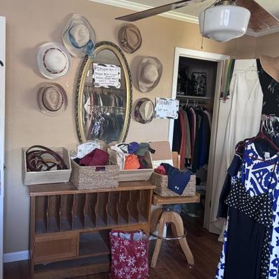 More clothes, hats, mirror, Ralph, Lauren, designer clothes, college shirts, and sweatshirts