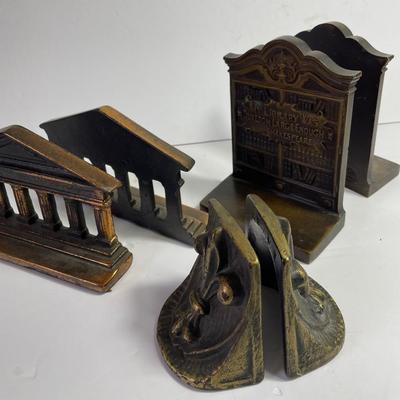 Antique Bradley & Hubbard/Greek Parthenon Bookends