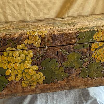 Folk Art Wood Trunk