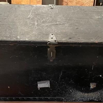 Vintage 1968 Military Foot Locker Trunk Box