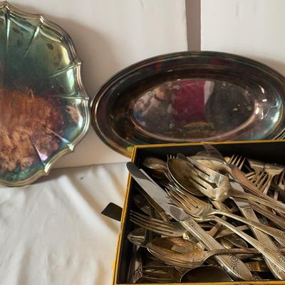 Tudor Plate Oneida Silverplated Assortment And Vintage Serving Trays