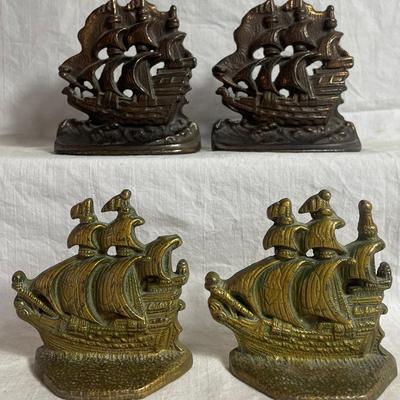 Cast Iron Ship Bookends Lot 2/2