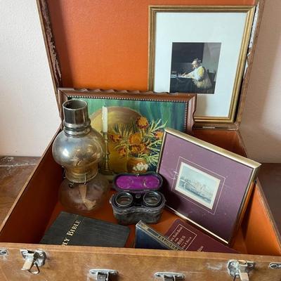 Vintage Suitcase Filled With Collectibles 