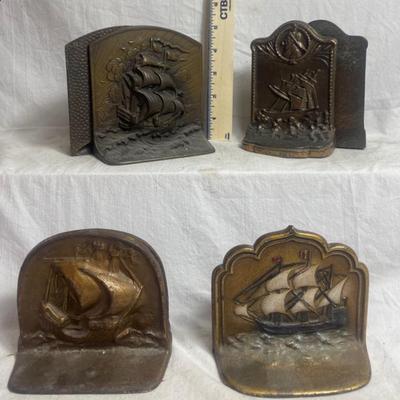 Spanish Galleon Sailing Ship Copper Bookends & More