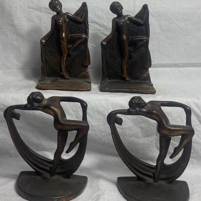 Copper Figure Bookends