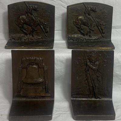 War Cast Bronze Bookends 