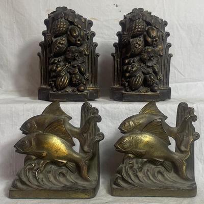 Cast Iron Fish Bookends (Hubley???)