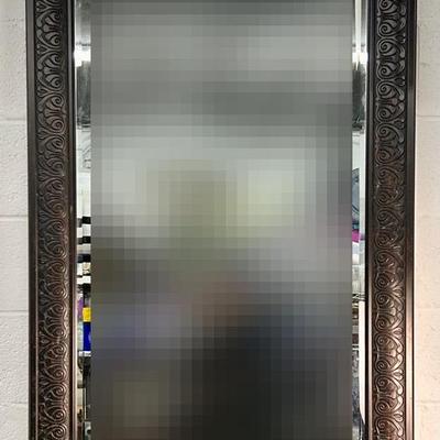 Large Beveled Wall Mirror 31x65” With Plastic Frame 