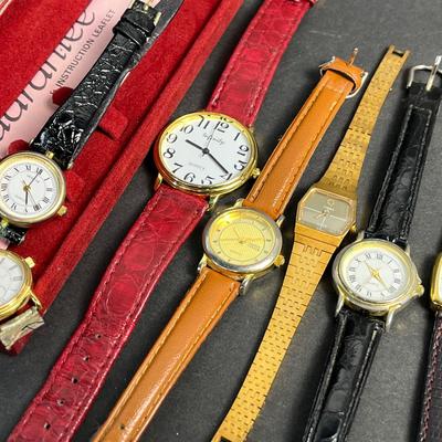 Vintage Ladies Quartz Watches: Hamilton 6208, Rochas Paris #281452, Bijoux Terner, Timex, More