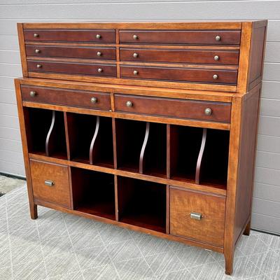 Bassett Office Credenza With Drawer Topper - 54X18X51”