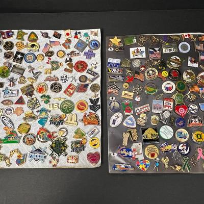 Vintage Collectible Pins – Spiritual, Travel, Patriotic, Sports & More: Over 150 Pins