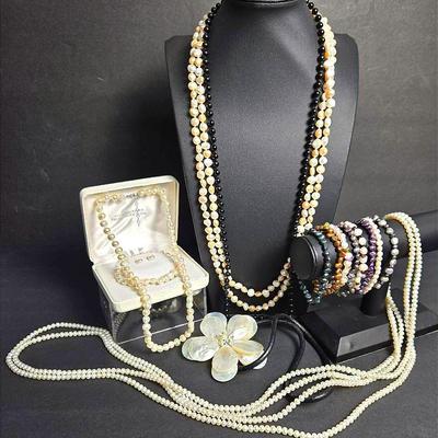 Cultured Pearls Including Princess & Rope Length Necklaces, Bracelets, Plus More