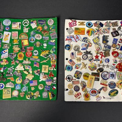 Vintage Collectible Domestic & Foreign Pins – Patriotic, Travel, Sports & More: Over 100 Pins