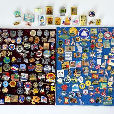 Vintage Collectible Pins: Travel, Patriotic, Sports, Postal & More, Over 150 