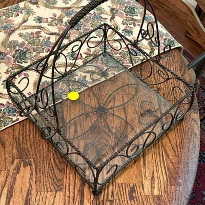 Wire and Glass Basket 