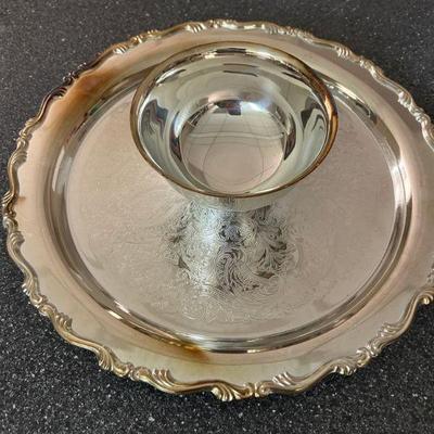 Silverplate Chip & Dip Tray 