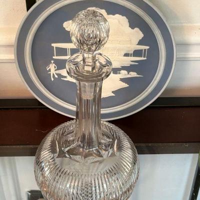 Victorian Cut Glass Decanter. 