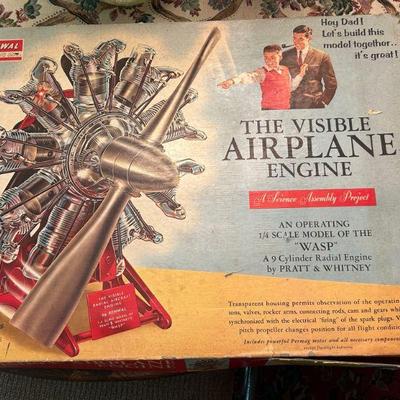 Vintage Renwal The Visible Airplane Engine WASP 