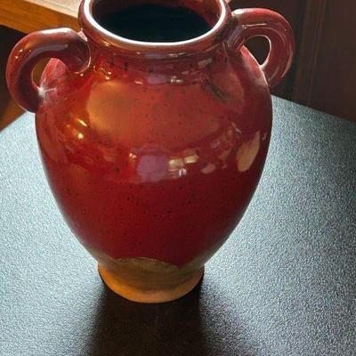 Southern Living At Home Verona Red Olive Jar Vase 