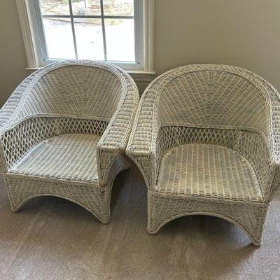 Pair of Wicker Chairs 
