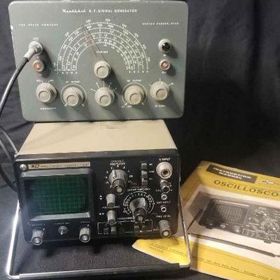 Vintage B & K Oscilloscope and HealthKit R F Signal Generator