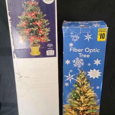 Trim-A-Tree O And Holiday Style Fiber Optic Trees - New In Box