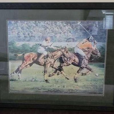 Vintage, Equestrian Polo Painting By William Petty