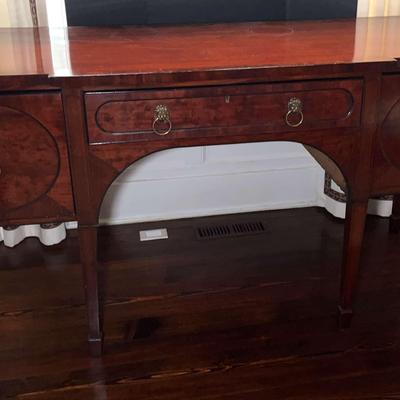 Mahogany Sideboard/Server With Lions Head Pulls
