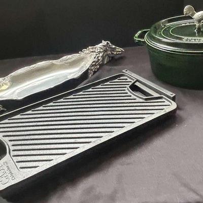 Cast Iron Featuring Calphalon And Staub Chicken Roaster