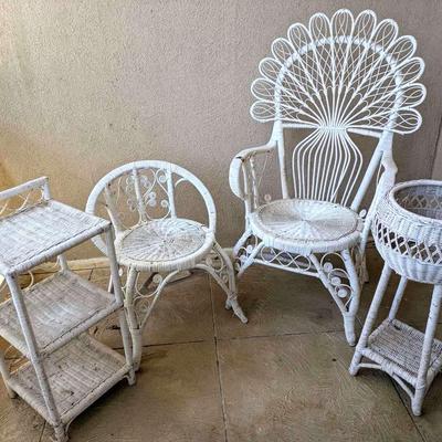 Four Piece Wicker Patio Set