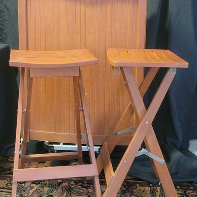 Wooden Bar & Stools