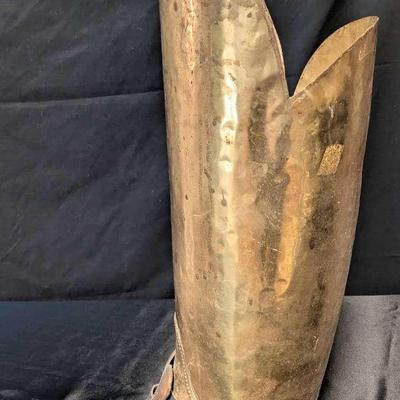 English Brass Boot Umbrella Cane Stand