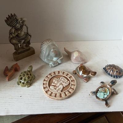 Isabel Bloom “Scrub Woman”, Stone Shiva Figure, Maya Calendar Coaster & Others 