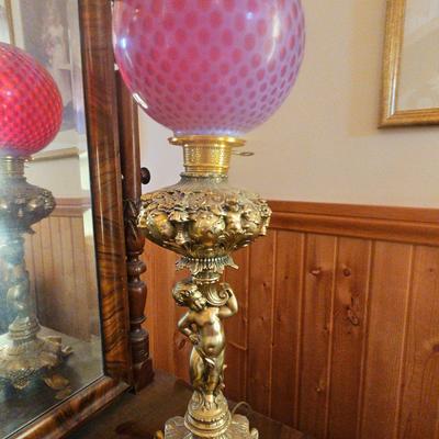 Antique Figural Parlor Lamp 2