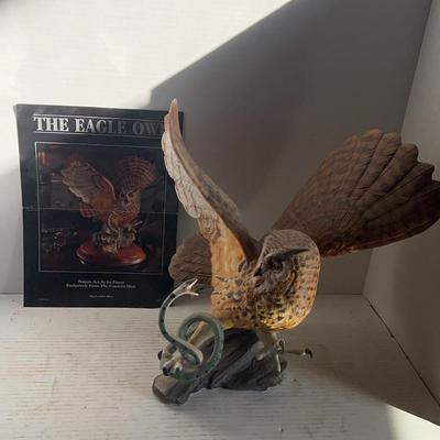 “The Eagle Owl” by The Franklin Mint Porcelain Art 