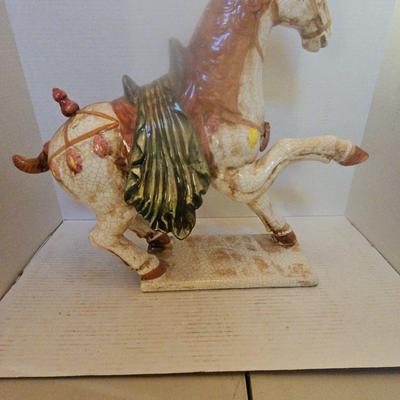 Antique Mongolian Ceramic Horse Statue