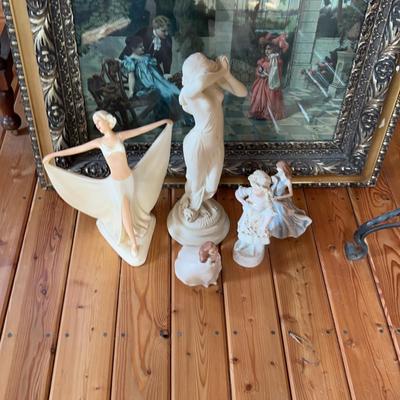 Lady Figurines & Framed Art