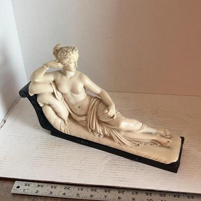 Vintage Semi Nude Alabaster Resin Venus Statue