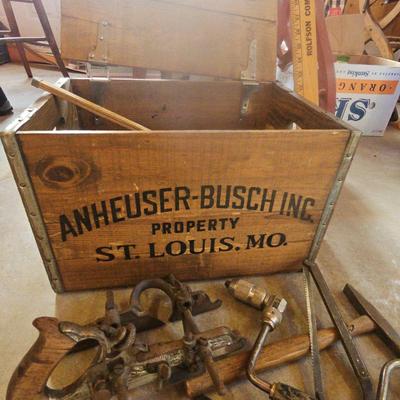 Budweiser Anheuser Busch Wooden Box With Tools #1