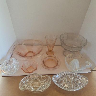 Pink Glass, Lemon Juicer And More
