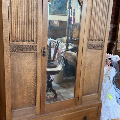 Antique Armoire With Contents 