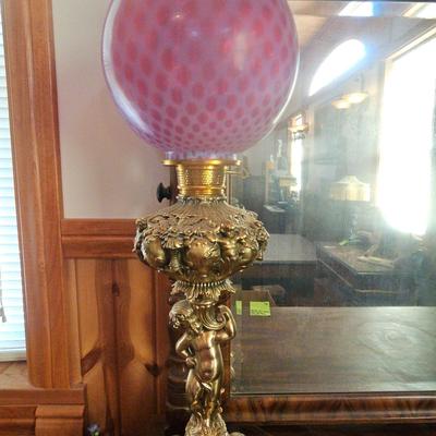Antique Figural Parlor Lamp 1