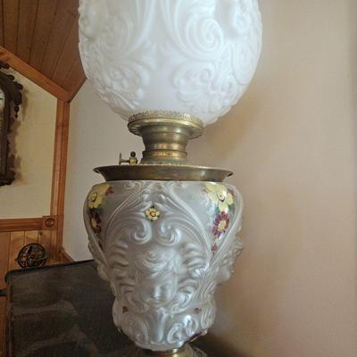 Cherub Style Hand Painted Lamp