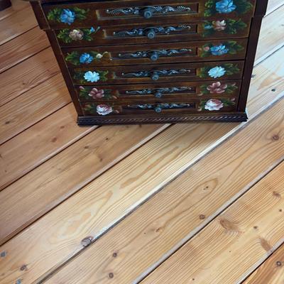 Vintage Wooden Jewelry Box