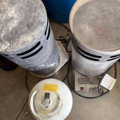 LP/Propane Heaters (Set Of 2) With Propane Tank