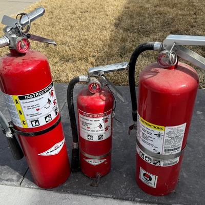 Amerex Fire Extinguishers 2 -10 lb And 1-5 1/2 lb