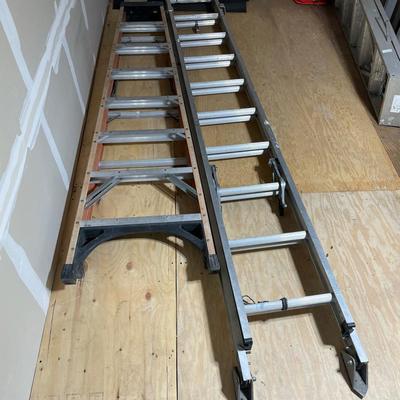 8 Foot Stepladder And 18 Foot Extension Ladder