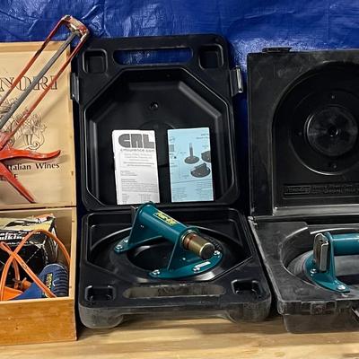 Suction Glass Grips, Caulk Gun & Caulking