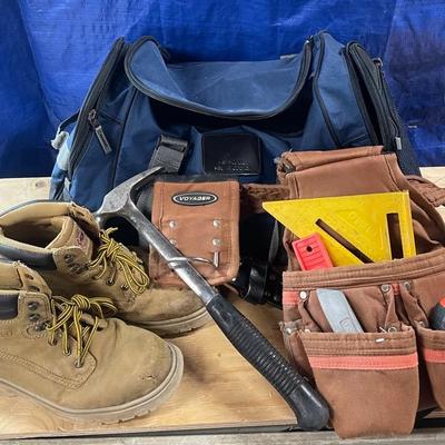 Brahma Work Boots Men’s 9, Voyager Tool Belt With Tools